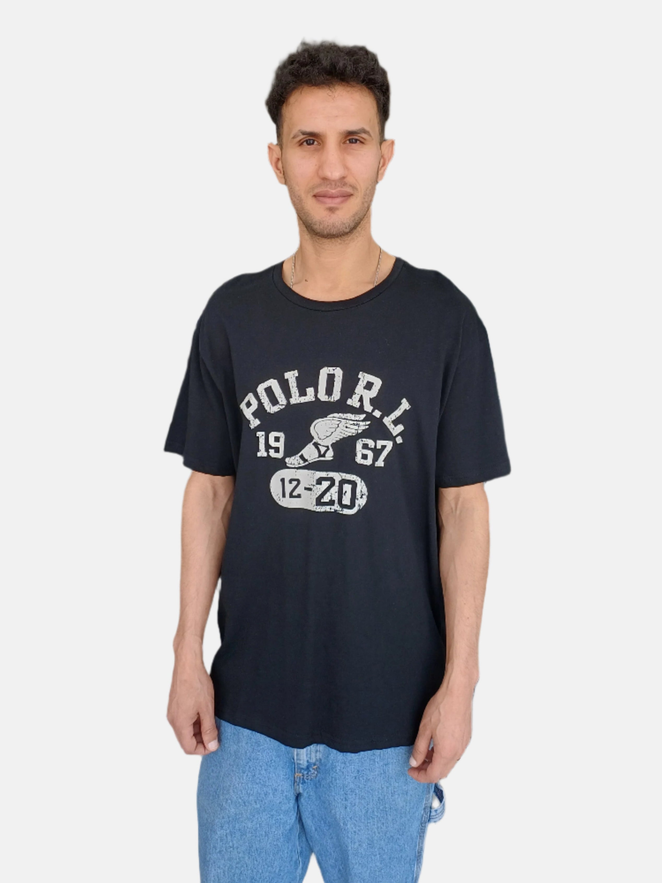 Polo Ralph Lauren Men Round Neck T-Shirt Classic Fit Black 710854497025