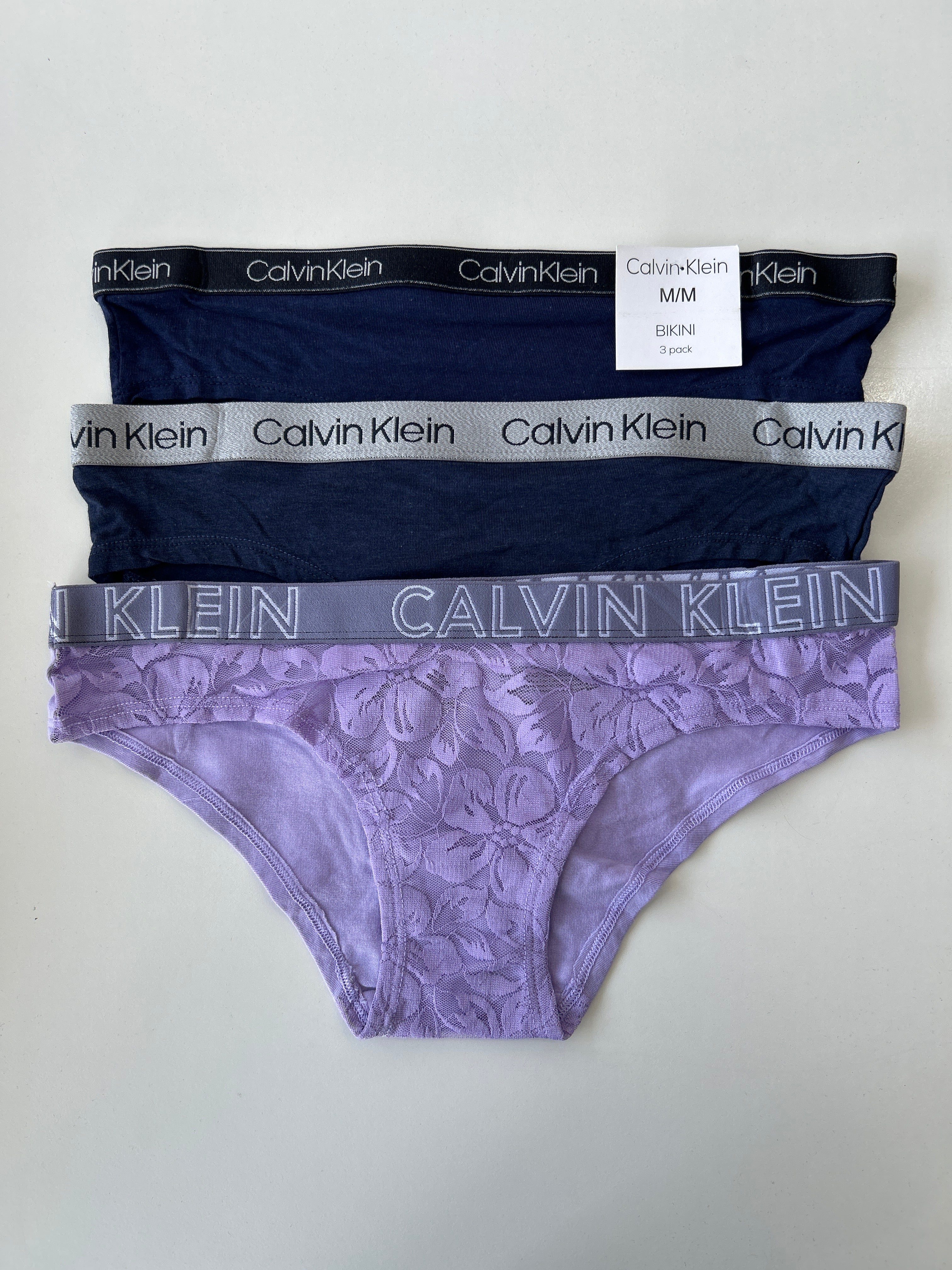Lot de 3 culottes bikini M Calvin Klein
