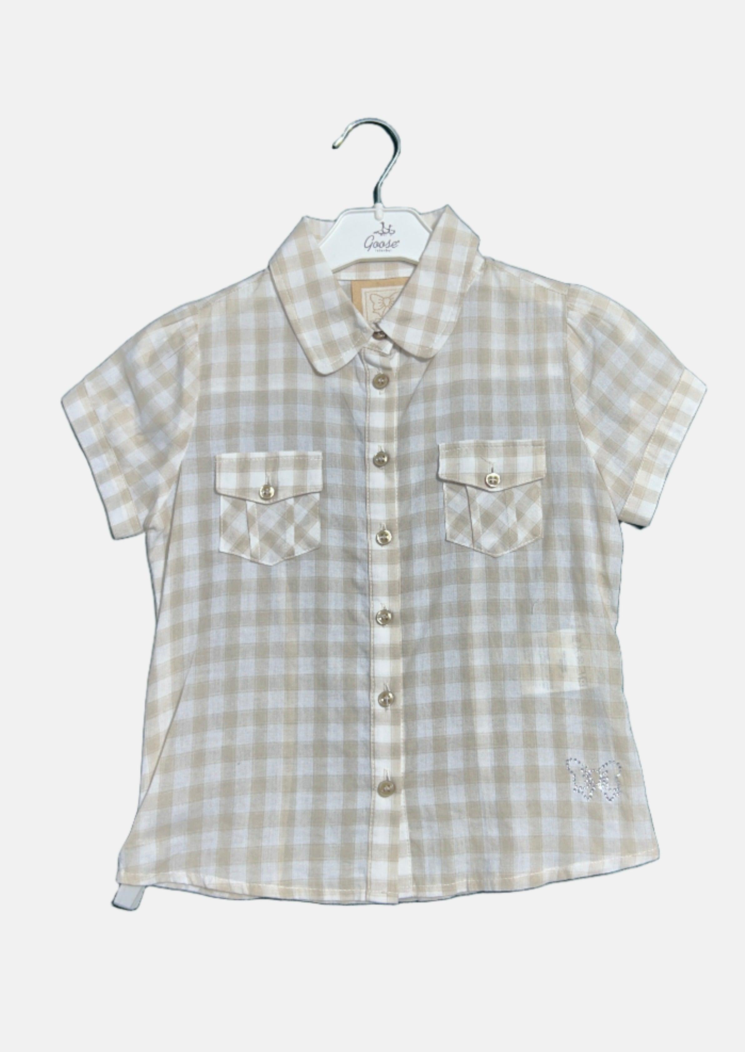 قميص MINIFIX DESIGN CREAM للبنات مقاس SS