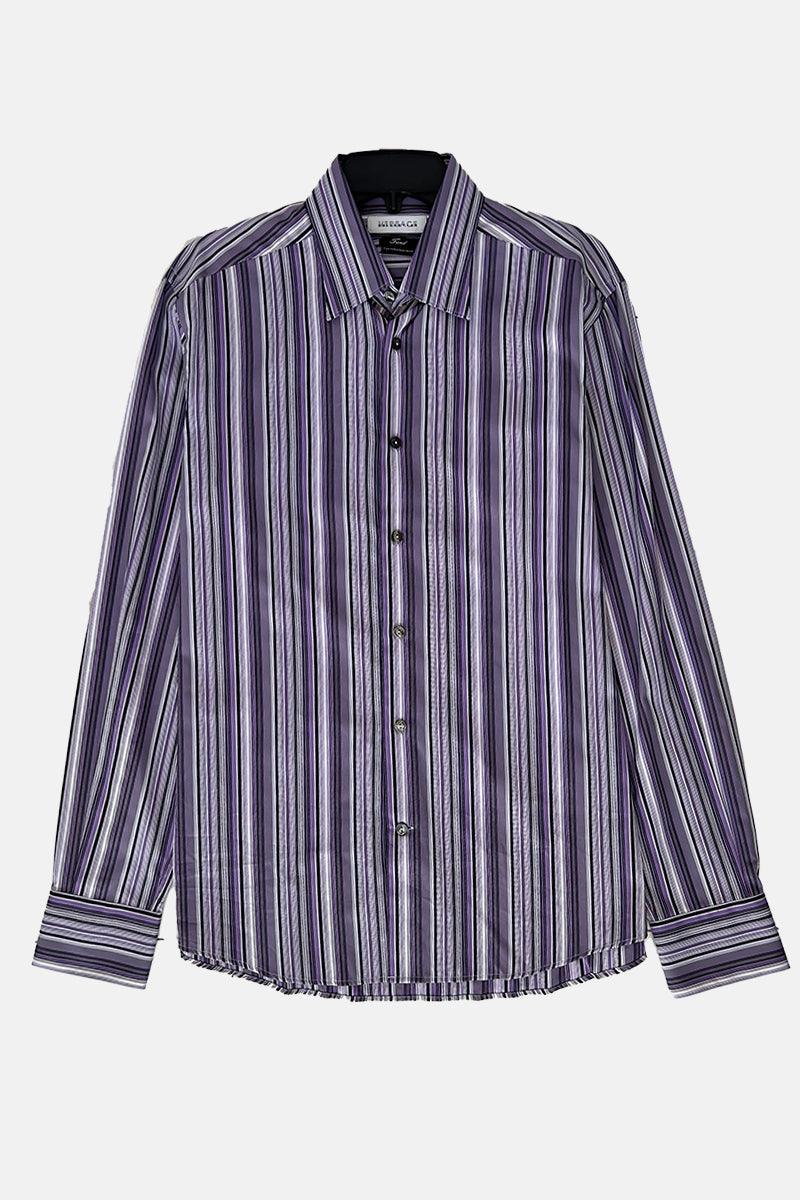 Chemises pour hommes VERSACE violettes et noires