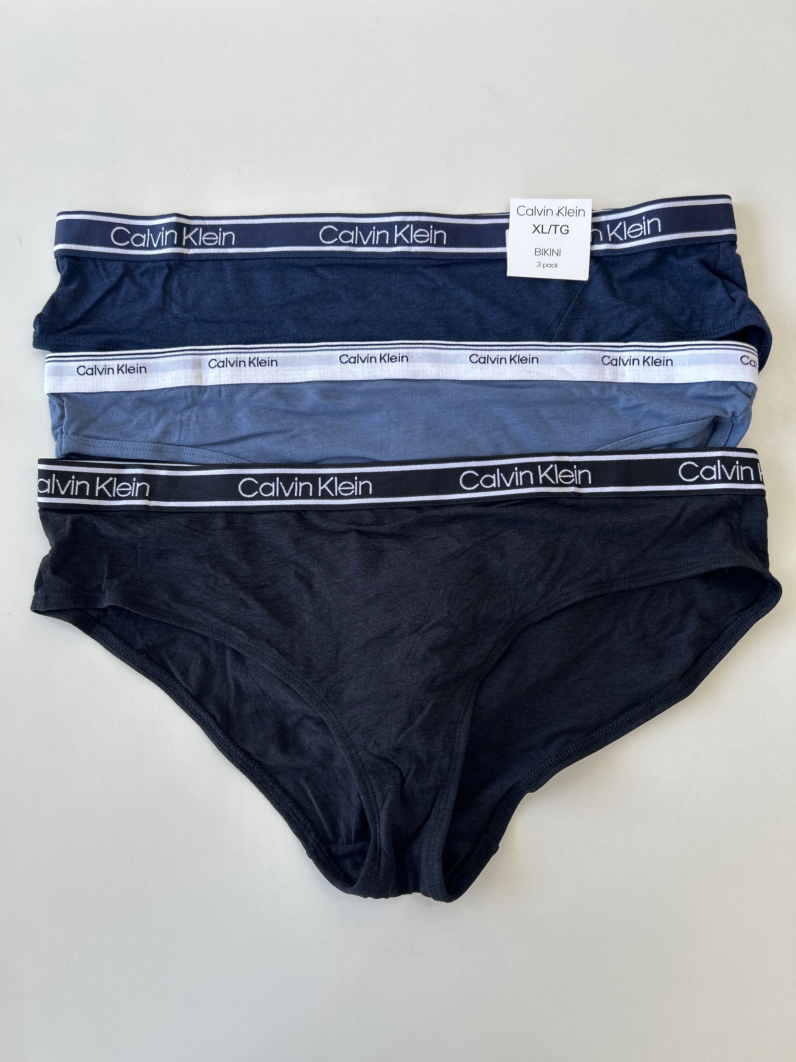 Lot de 3 culottes de bikini XL Calvin Klein