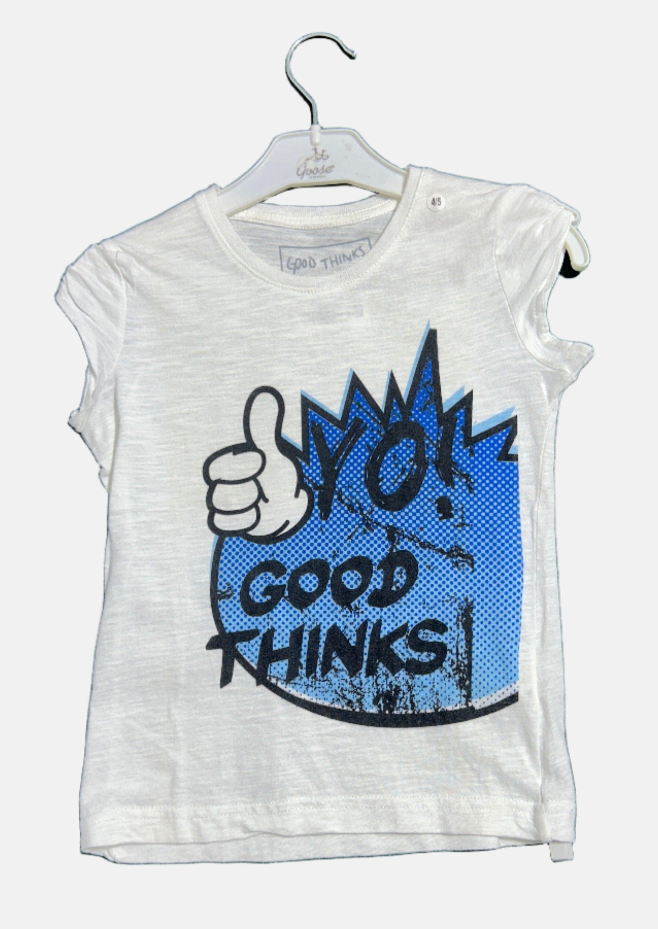 T-SHIRT FILLE BONNES PENSÉES 4/5 ANS