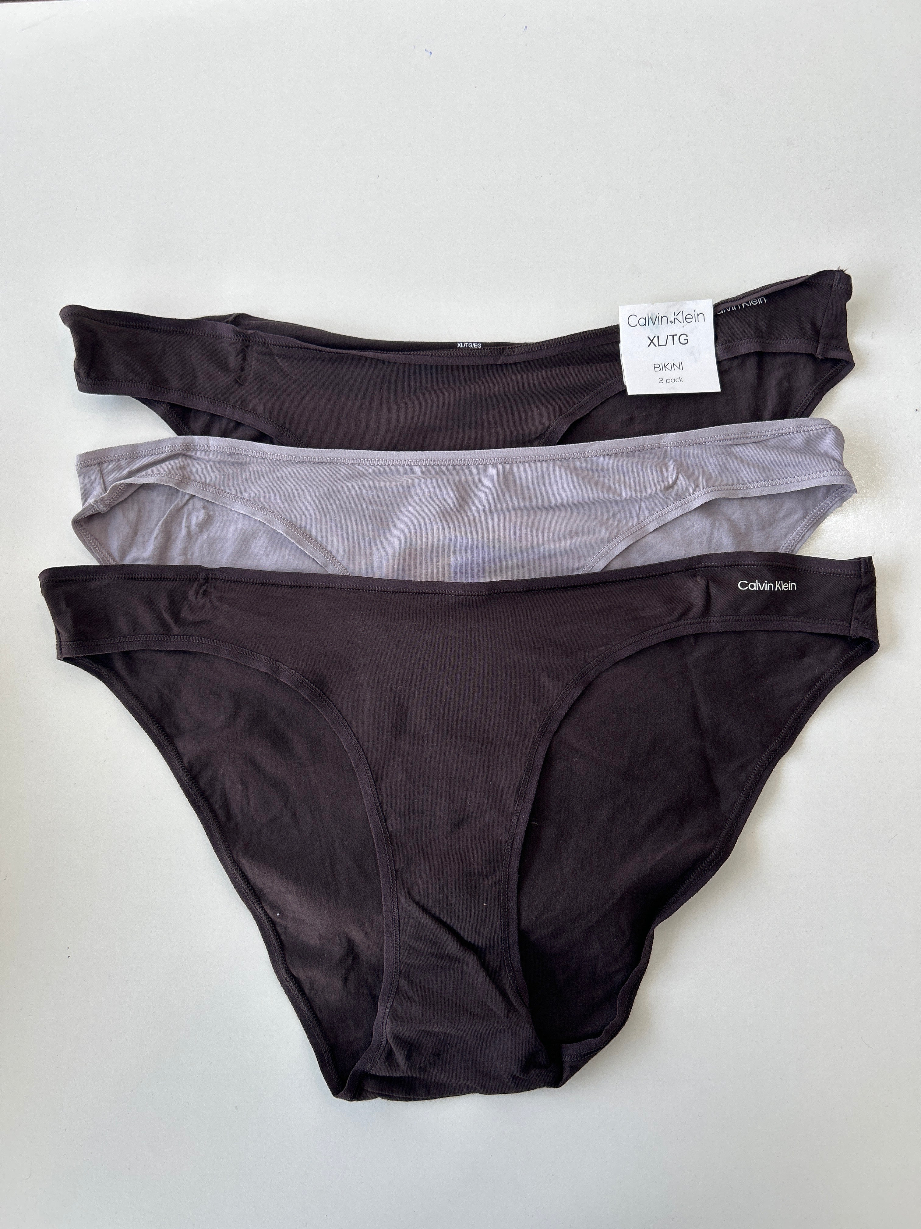 Lot de 3 culottes de bikini XL Calvin Klein