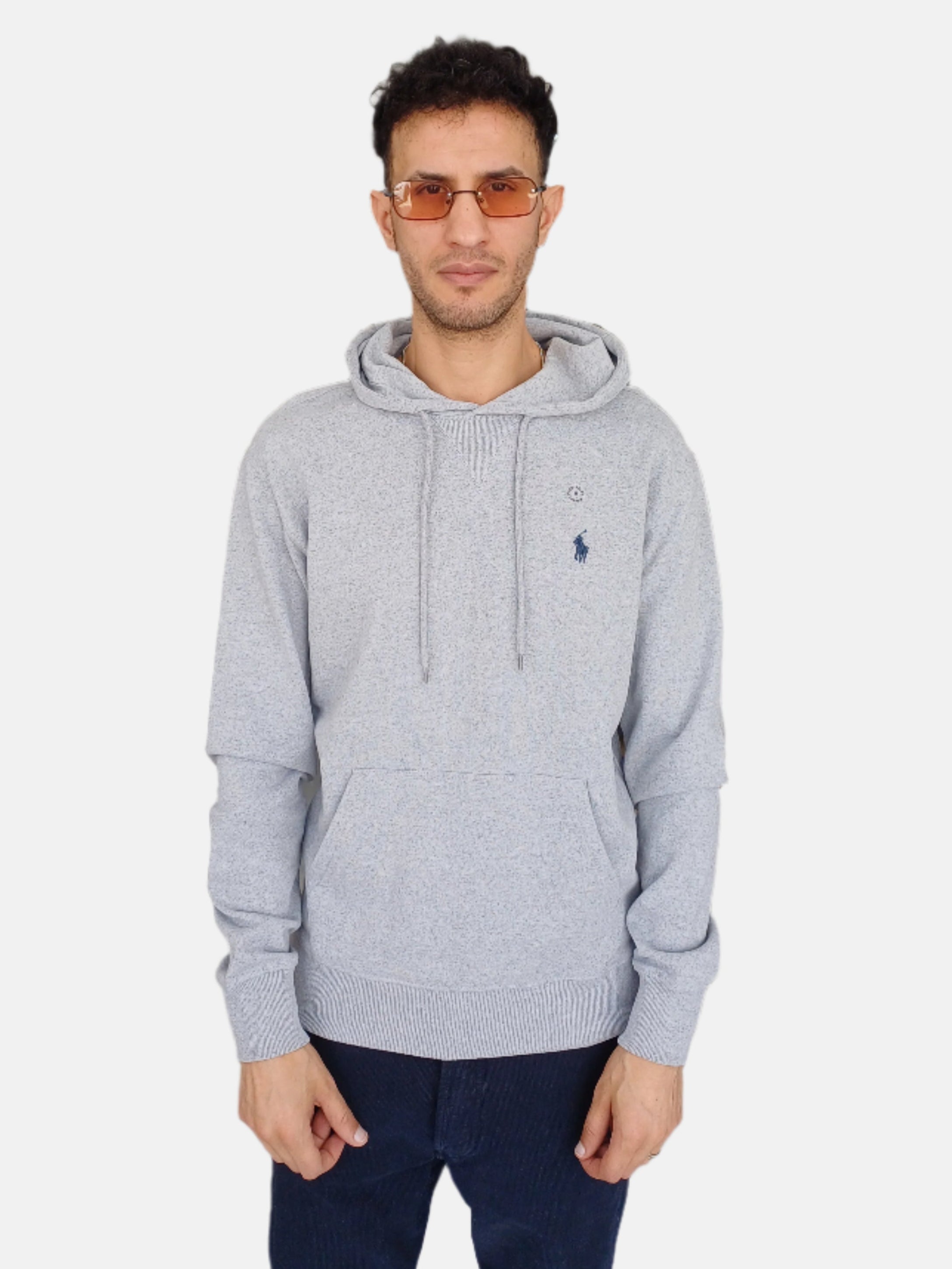 Sweat à capuche gris Ralph Lauren pour homme 710728760001