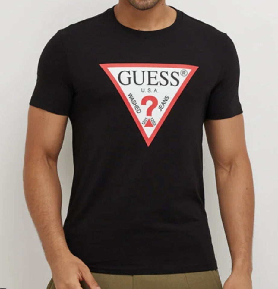 Guess Round Neck T-shirt Black M93I56