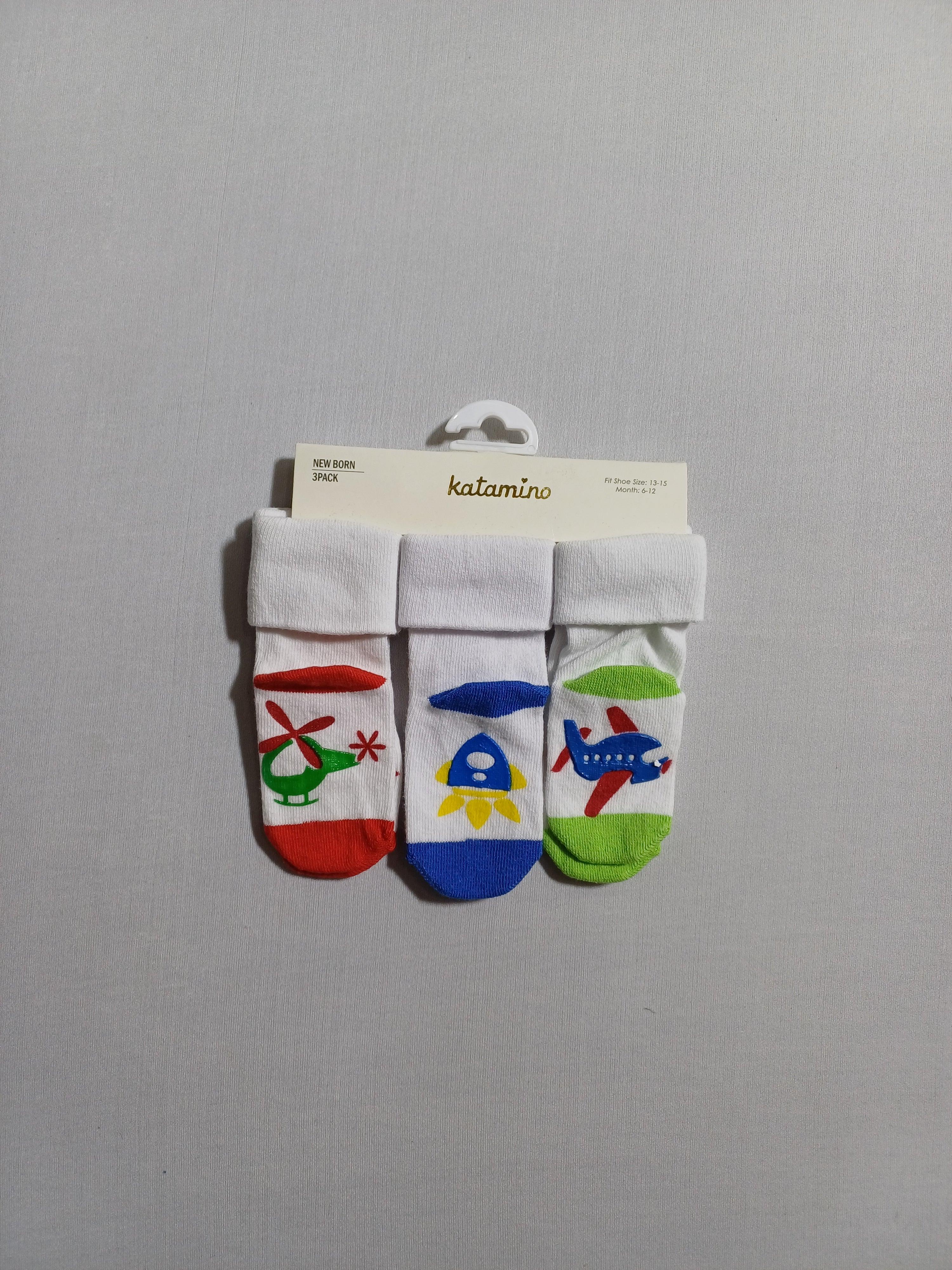 k40092 Lot de 3 chaussettes pour bébé