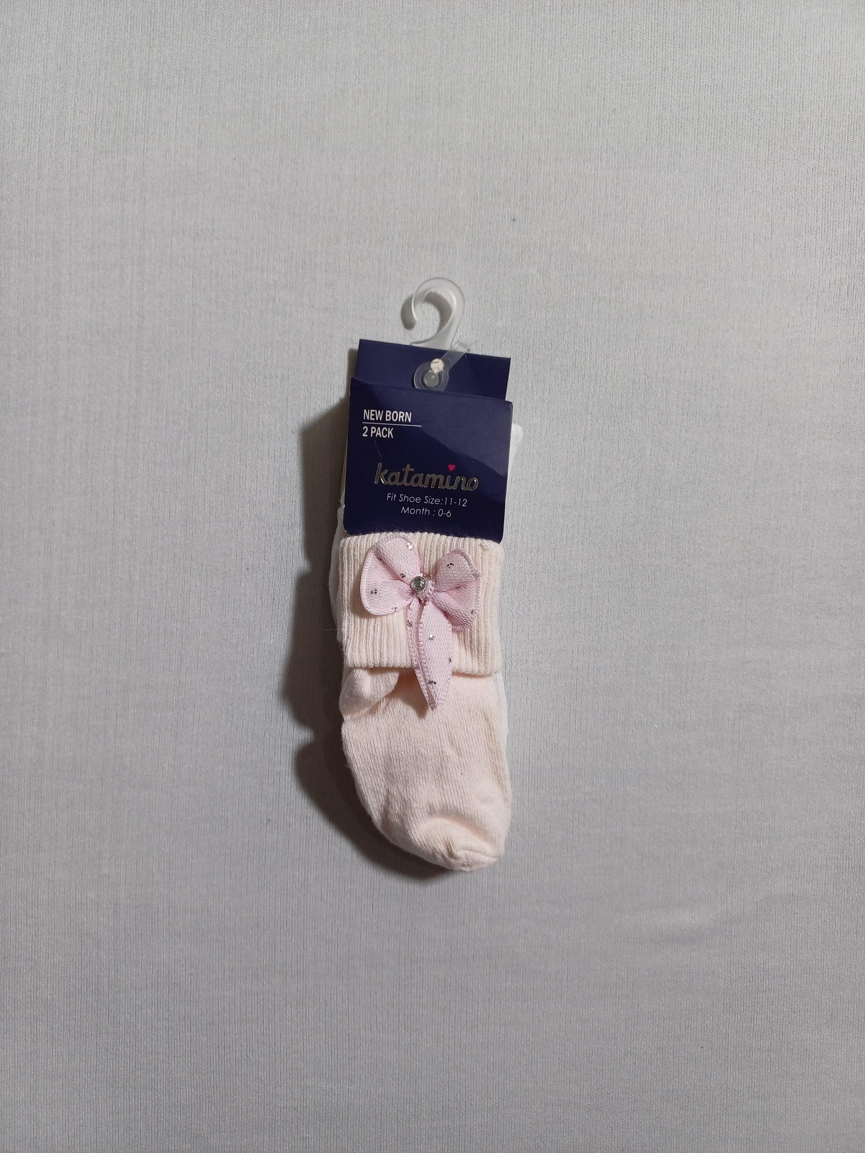 k22079 offwht ensemble de 2 chaussettes pour bébé fille