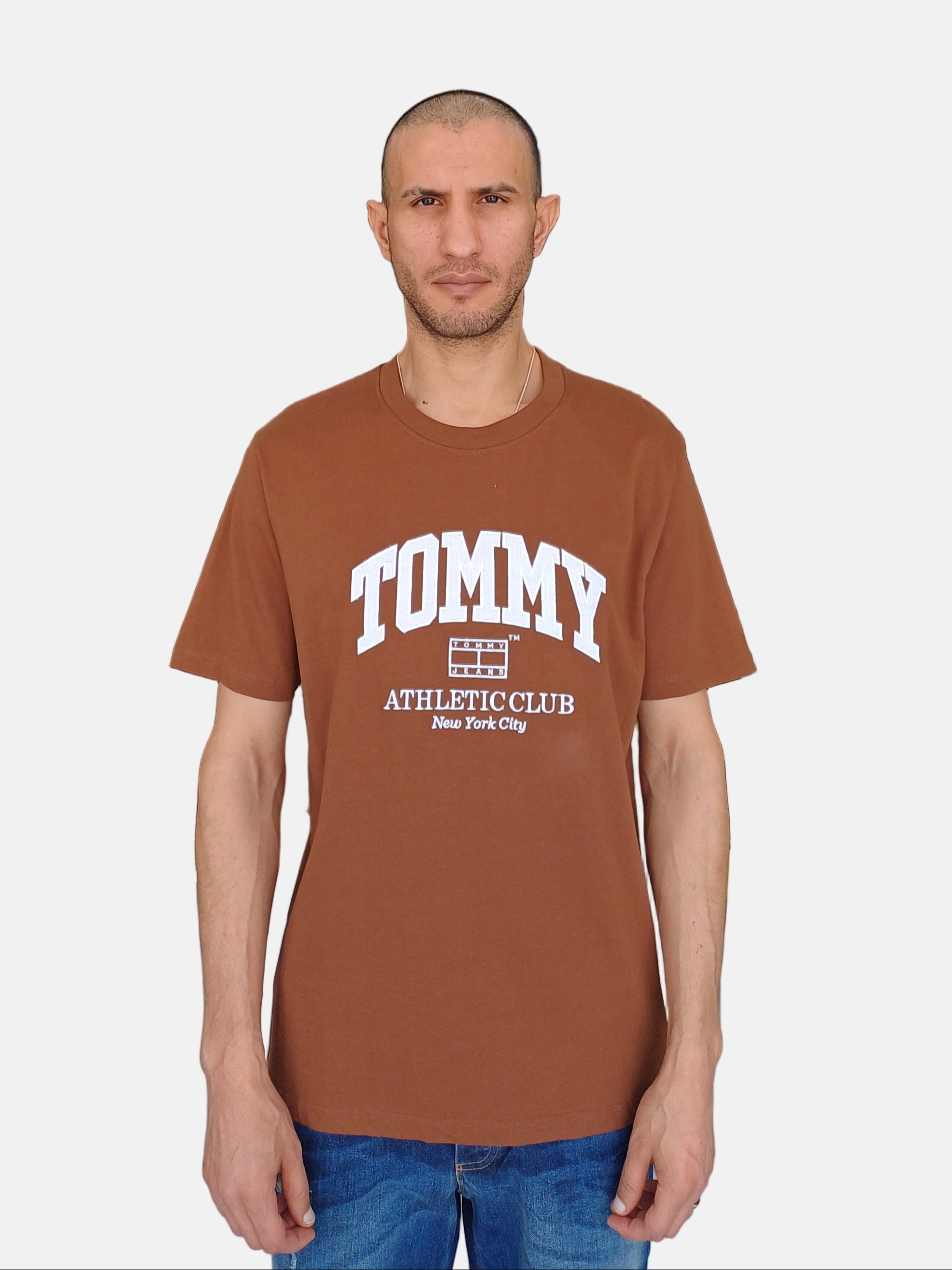 Tommy Jeans T-Shirt Round Neck Brown 541643