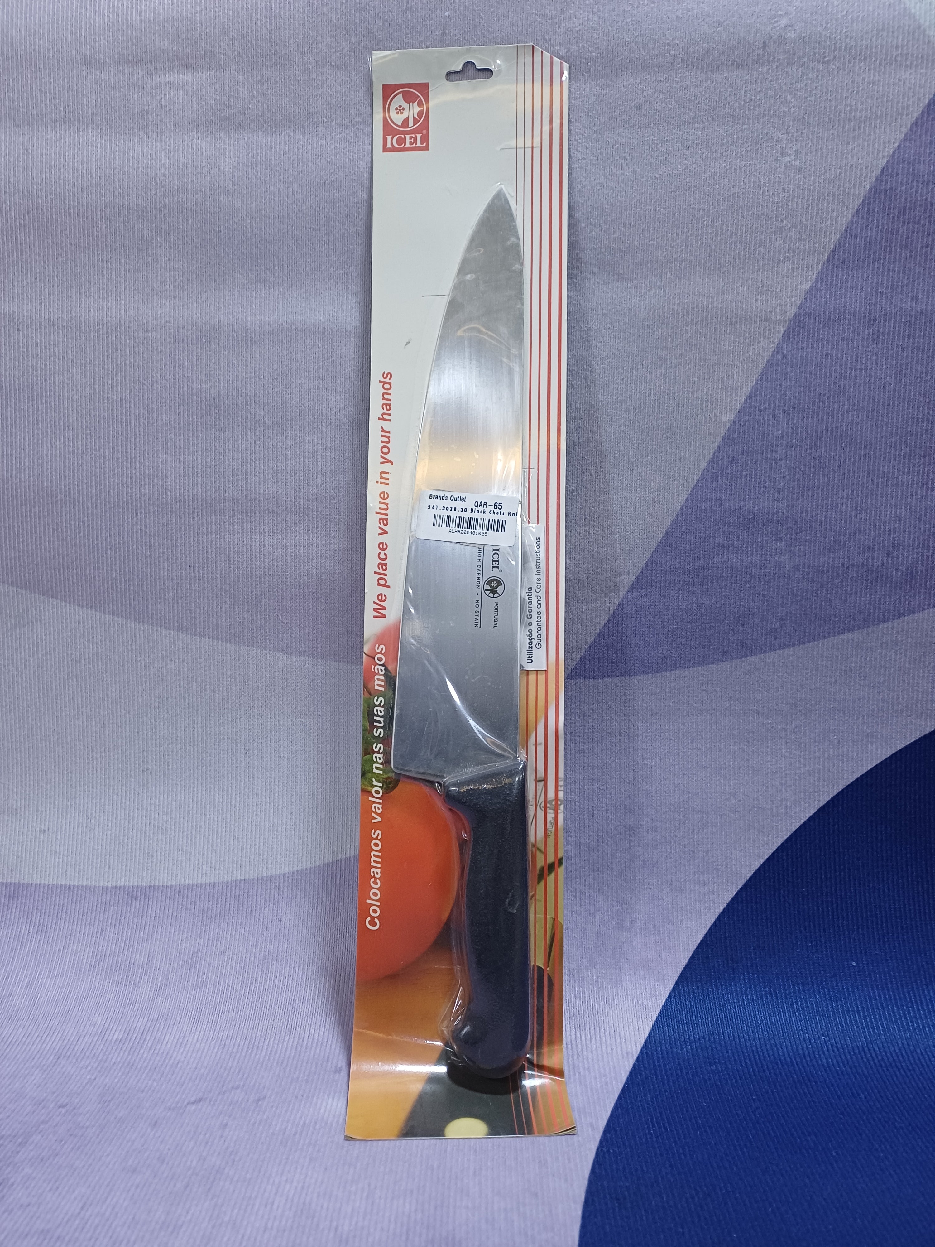 241.3028.30 Black Chefs Knife 30cm