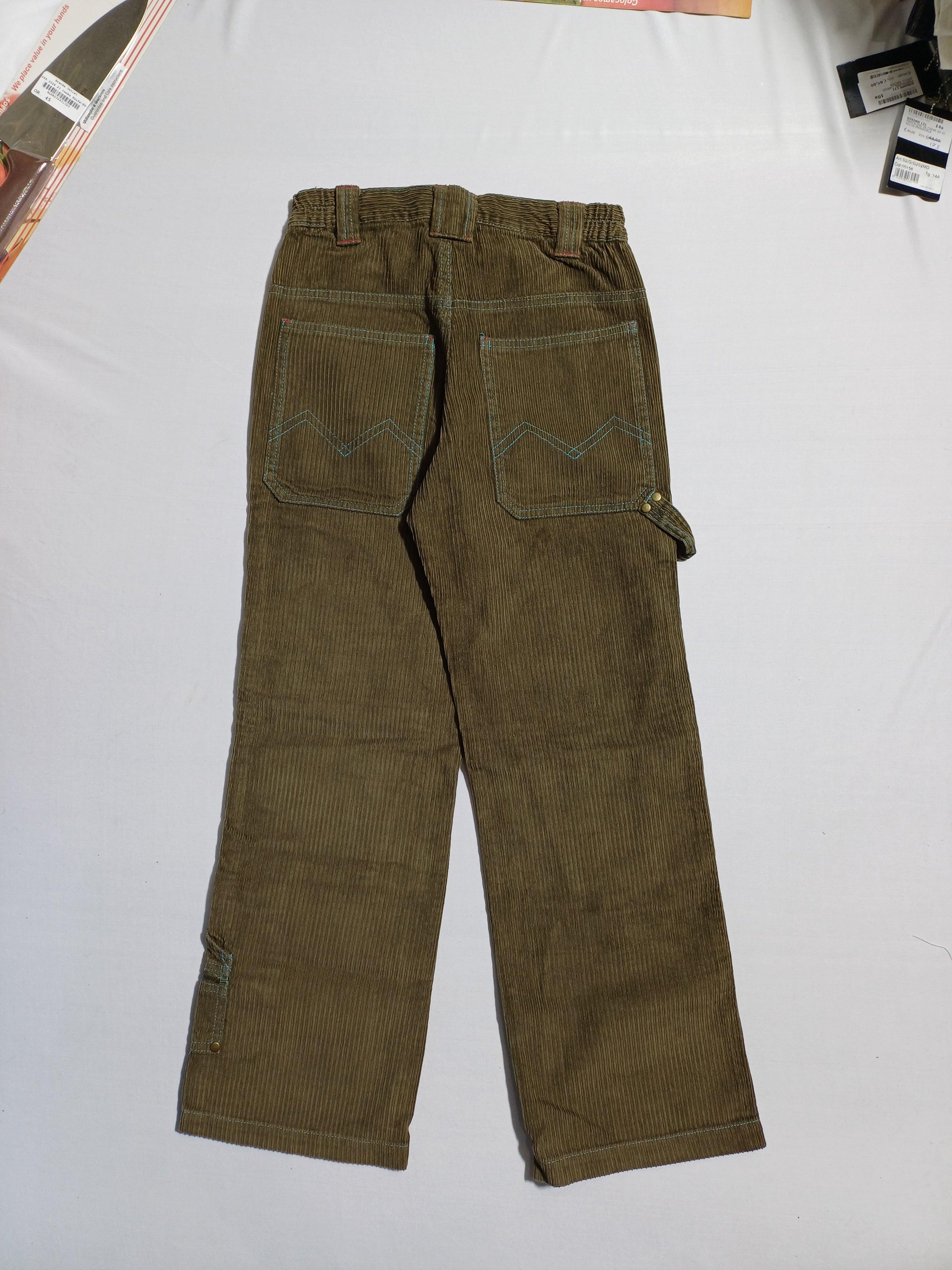 PANTALON EN VELOURS CÔTELÉ MEK BROWN-10Y GARÇON 53TBH218