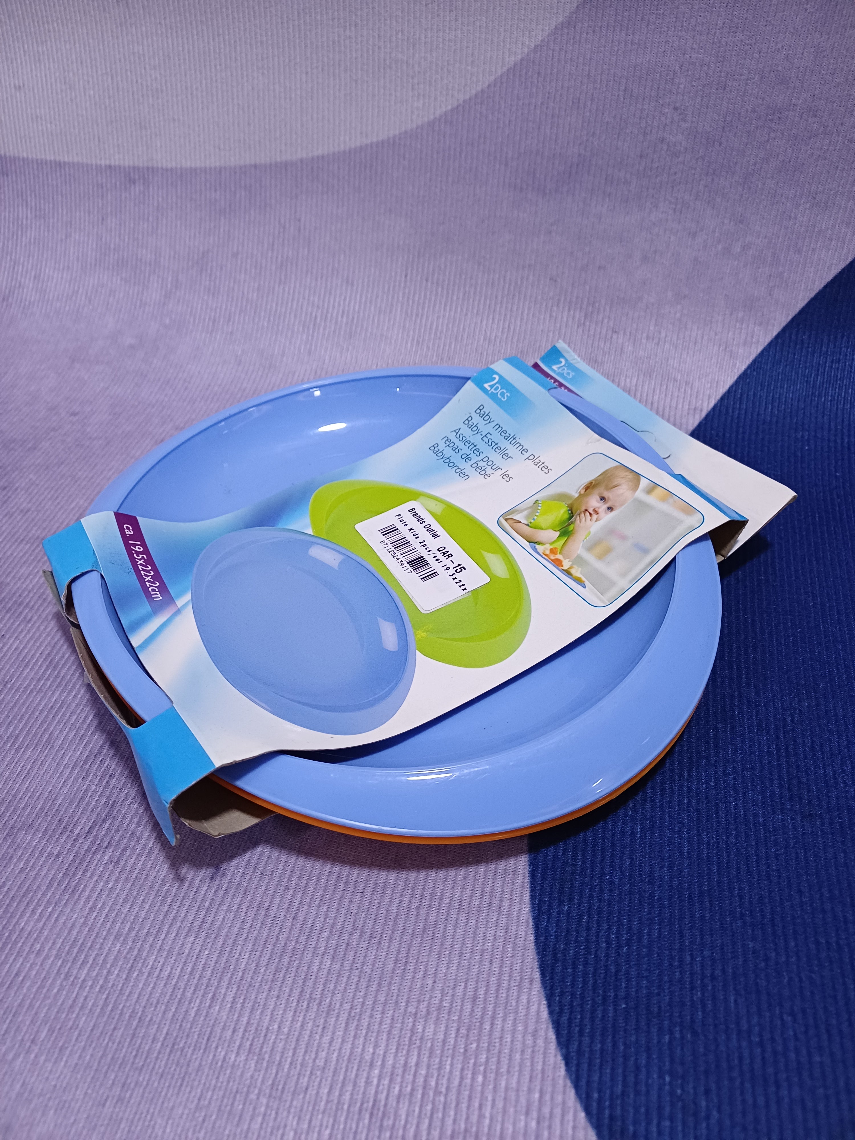 Assiette pour enfants 2 pièces/ensemble I9,5x22x2cm