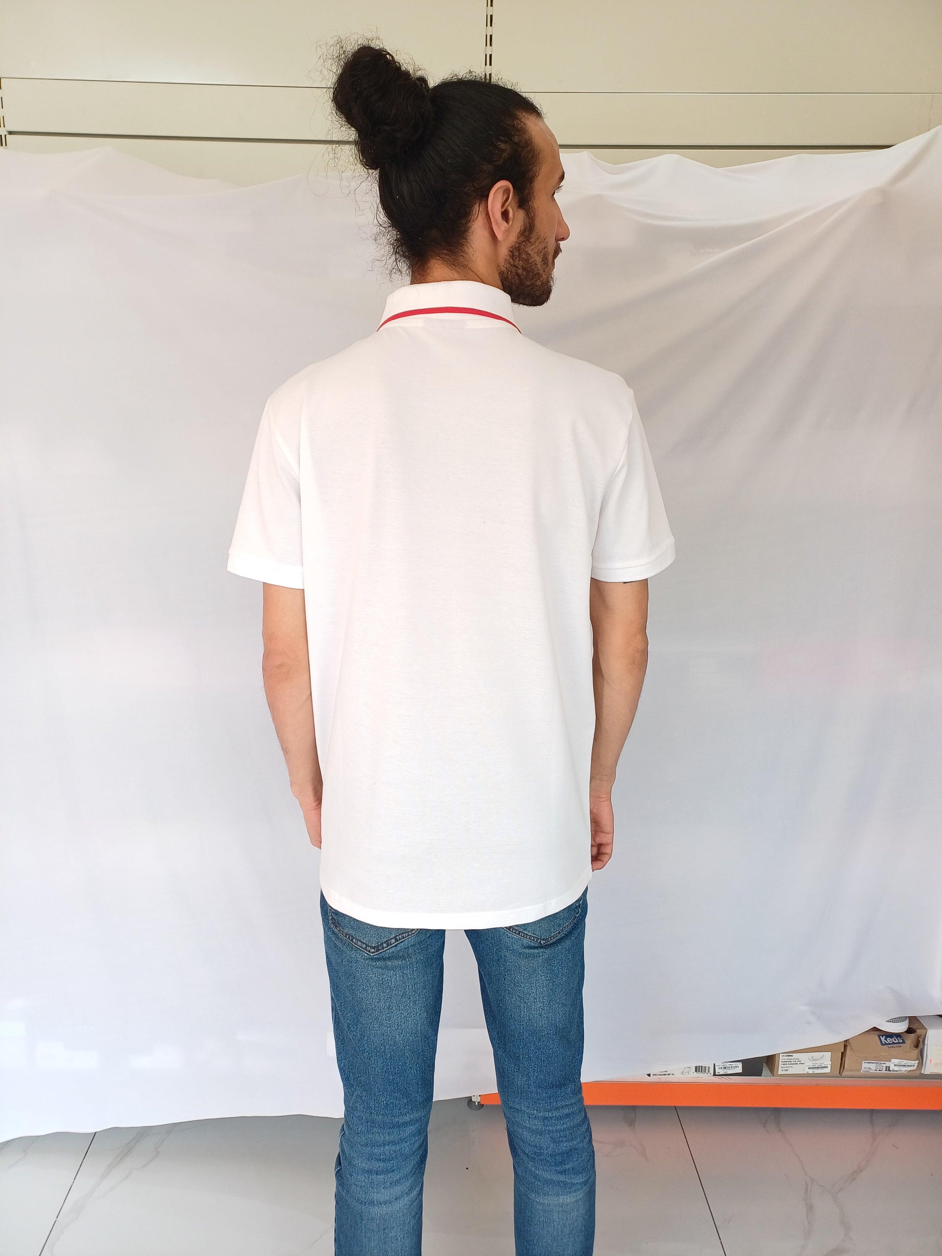 Polo Hugo Boss blanc Demlock