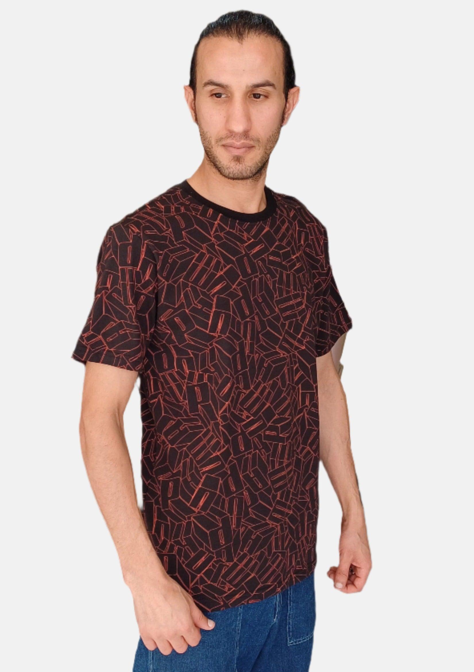 T-SHIRT ROUNECK NOIR ROUGE PUMA
