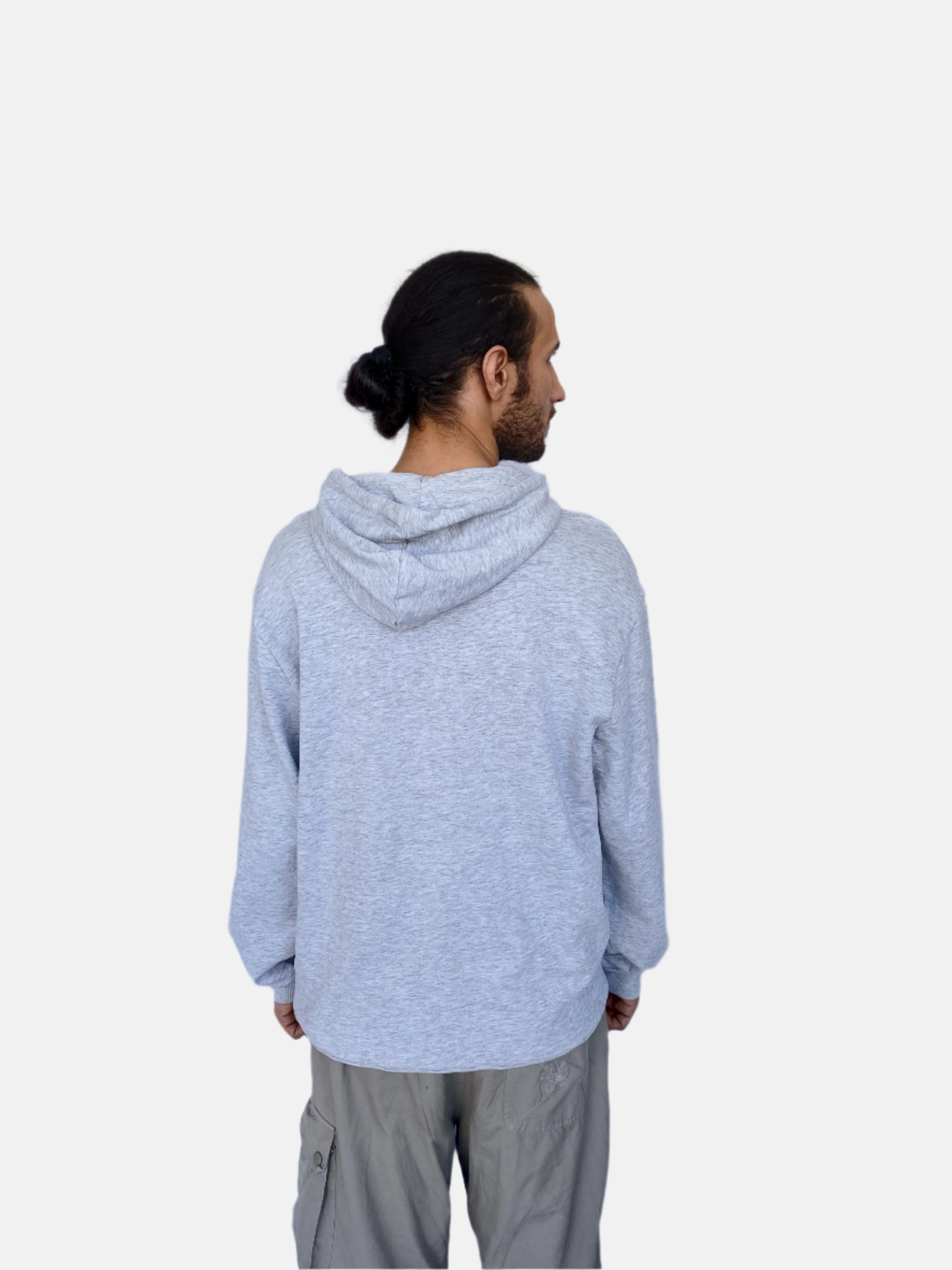 M Grey Puma Men Hoodie Sweatshirt
