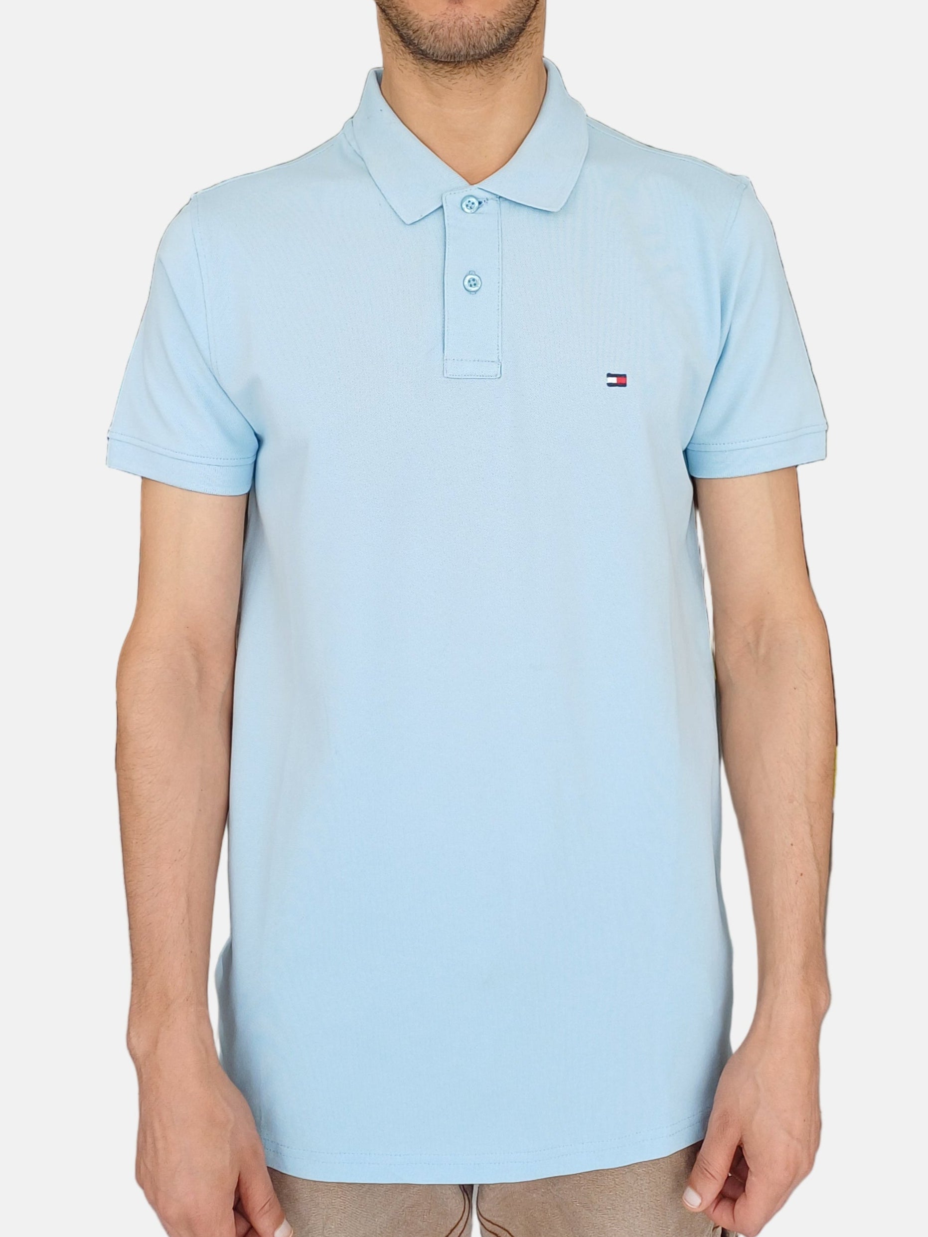 Tommy Hilfiger Men Polo T-Shirt Aqua Blue M197020012