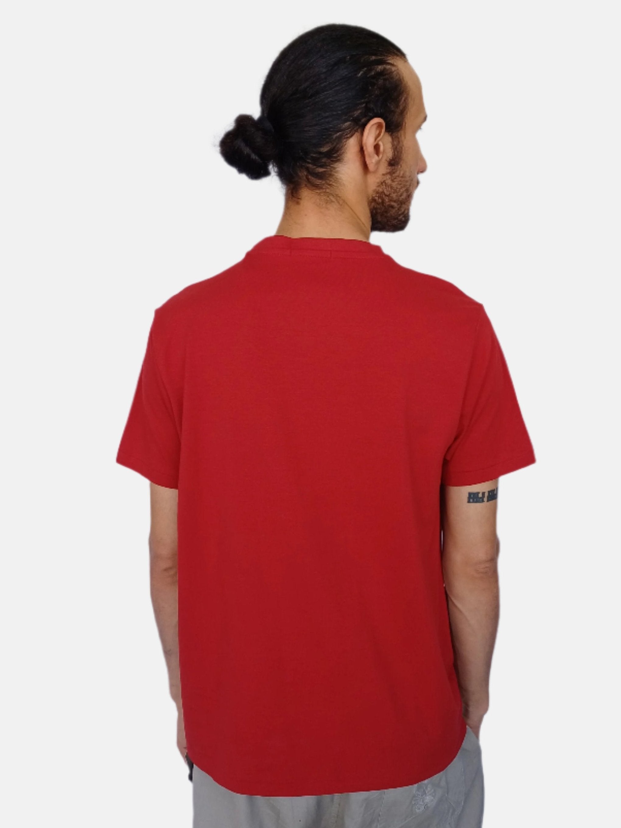 T-shirt rouge Ralph Lauren pour homme, coupe ajustée et col rond 100033048