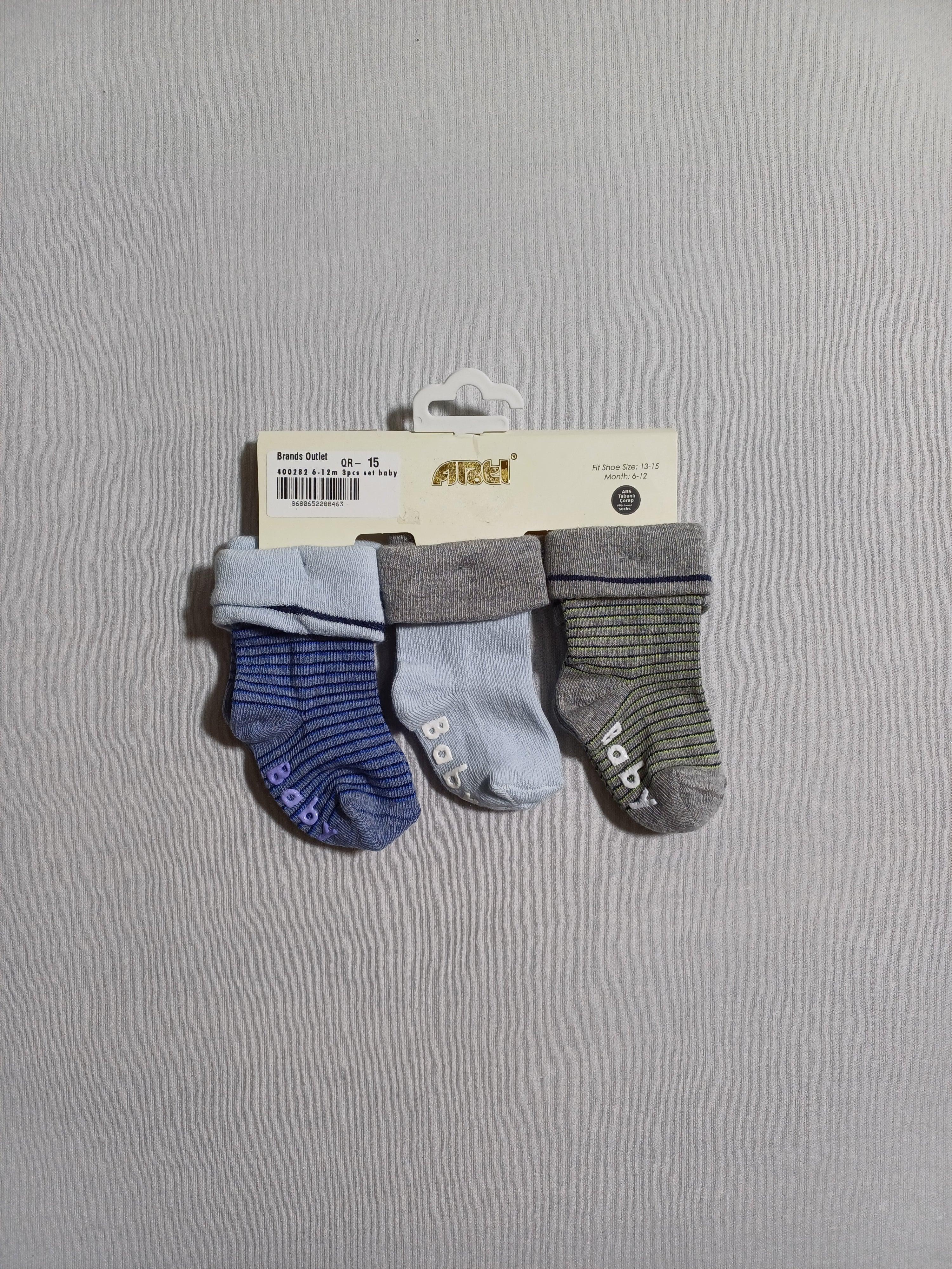 400282 Lot de 3 paires de chaussettes pour bébé